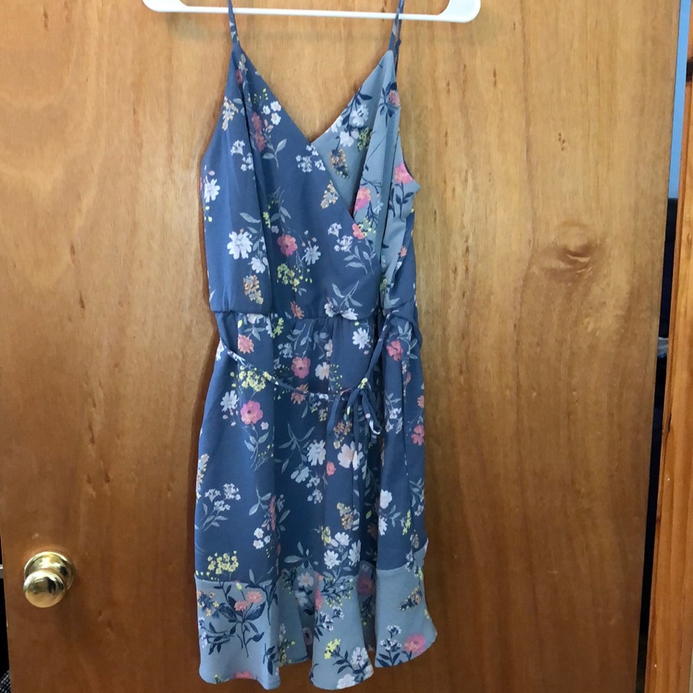 Colorblock Floral Dress